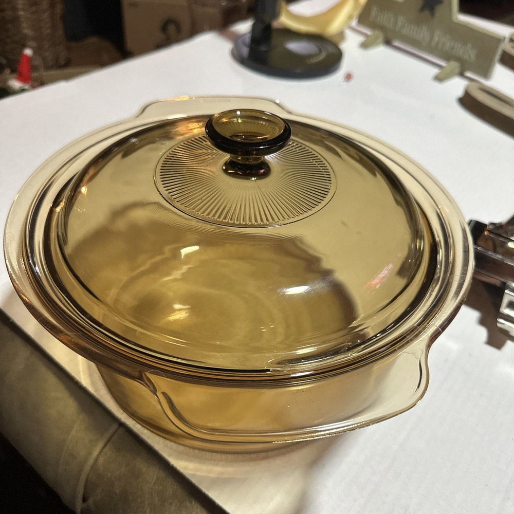 Corning Ware Visions Cookware 3.5L Dutch Oven Stock Pot with Lid Made in USA